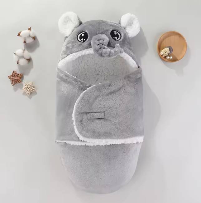 Kuscheliger Baby-Schlafsack | Weiche Flanell-Wickeldecke für Neugeborene 0–9 Monate