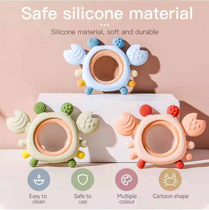 Silikon Beißring für Babys Sanft, sicher & BPA-frei Perfekte Linderung während der Zahnung