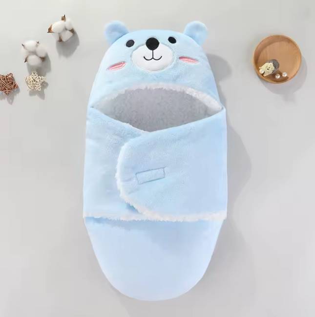 Kuscheliger Baby-Schlafsack | Weiche Flanell-Wickeldecke für Neugeborene 0–9 Monate